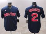 Boston Red Sox #2 Xander Bogaerts Navy Stitched Jersey