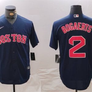 Boston Red Sox #2 Xander Bogaerts Navy Stitched Jersey