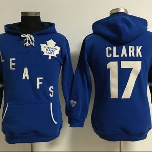 Toronto Maple Leafs #17 Wendel Clark Blue Old Time Heidi Hoodie NHL Hoodie
