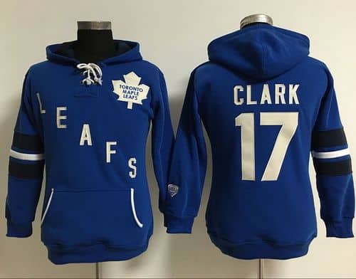 Toronto Maple Leafs #17 Wendel Clark Blue Old Time Heidi Hoodie NHL Hoodie