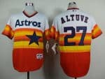 Astros #27 Jose Altuve White Orange 1980 Turn Back The Clock Stitched Jersey