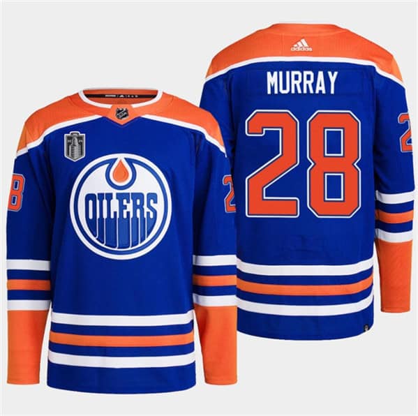 Edmonton Oilers #28 Connor Brown Royal 2024 Stanley Cup Final Patch Stitched Jersey