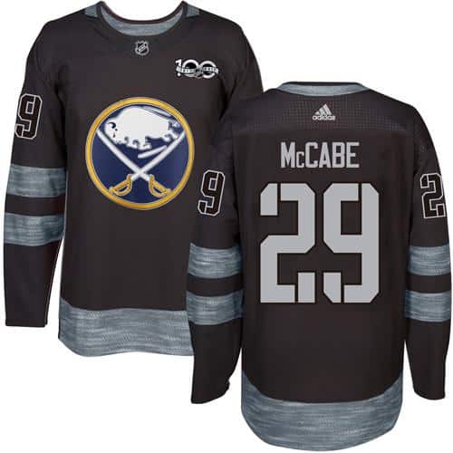Sabres #29 Jake McCabe Black 1917-2017 100th Anniversary Stitched Jersey
