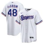 Texas Rangers #48 Jacob DeGrom White Cool Base Stitched Jersey