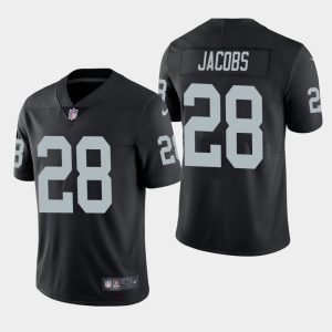 Raiders #28 Josh Jacobs Black Vapor Untouchable Limited Stitched Jersey
