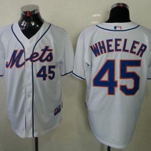 Mets #45 Zack Wheeler White Cool Base Stitched Jersey