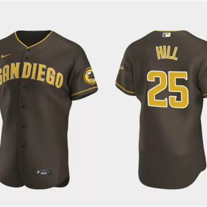 San Diego Padres #25 Tim Hill Brown Flex Base Stitched Jersey