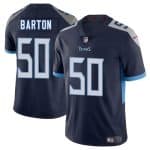 Tennessee Titans #50 Cody Barton Navy 2025 Vapor Limited Stitched Jersey