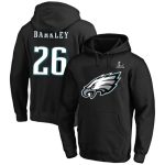 Philadelphia Eagles #26 Saquon Barkley Black Super Bowl LIX Big Tall Name Number Pullover Hoodie