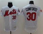 Mets #30 Michael Conforto White(Blue Strip) Fashion Stars Stripes Flexbase Authentic Stitched Jersey