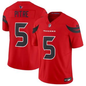Houston Texans 5 Jalen Pitre Red 2024 Alternate F.U.S.E Vapor Stitched Jersey