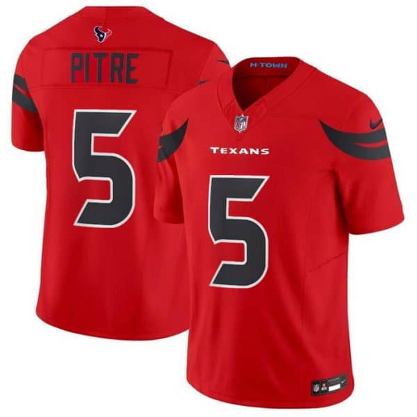 Houston Texans 5 Jalen Pitre Red 2024 Alternate F.U.S.E Vapor Stitched Jersey