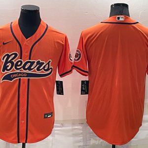 Chicago Bears Blank Orange Stitched Jersey