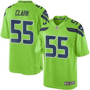 Seahawks #55 Frank Clark Green Stitched Limited Rush Nike Jersey