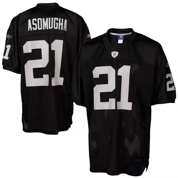 Las Vegas Raiders #21 Nnamdi Asomugha Black Stitched Jersey