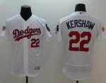 Dodgers #22 Clayton Kershaw White Fashion Stars Stripes Flexbase Authentic Stitched Jersey