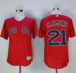 Red Sox #21 Roger Clemens Red Flexbase Authentic Collection Stitched Jersey