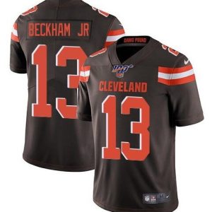 Cleveland Browns 100th #13 Odell Beckham Jr. Brown Limited Stitched Jersey