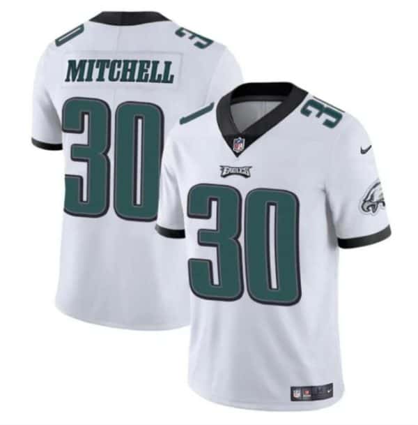 Philadelphia Eagles #30 Quinyon Mitchell White 2024 Draft Vapor Untouchable Limited Stitched Jersey