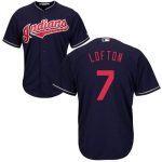 Indians #7 Kenny Lofton Navy Blue New Cool Base Stitched Jersey