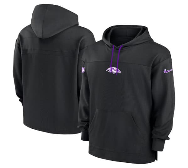 Baltimore Ravens Black Performance Pullover Hoodie