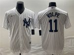 New York Yankees #11 Anthony Volpe White Cool Base Stitched Jersey