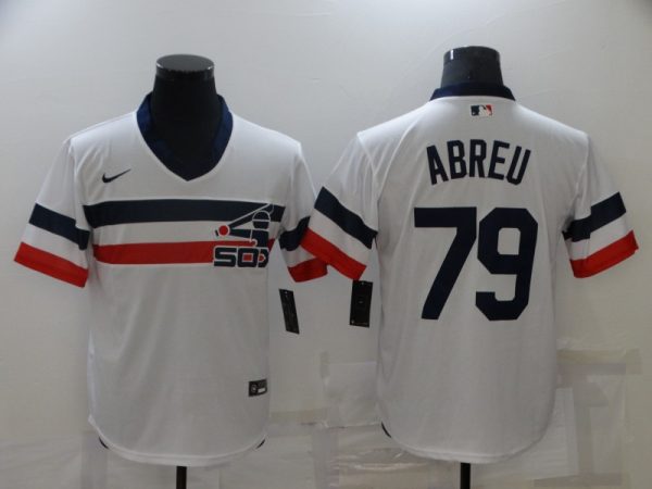 Chicago White Sox #79 Jose Abreu White Cool Base Stitched Jersey