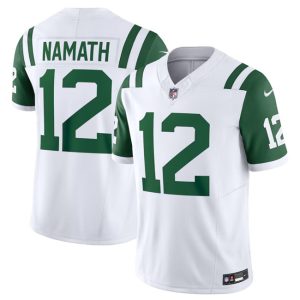 New York Jets #12 Joe Namath White Classic Alternate Vapor F.U.S.E. Limited Stitched Jersey