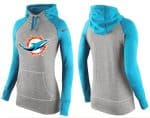 Nike Miami Dolphins Performance Hoodie Grey Blue_2