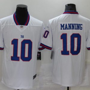 New York Giants #10 Eli Manning White Limited Rush Stitched Jersey