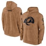 Los Angeles Rams 2023 Brown Salute To Service Pullover Hoodie
