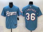 Texas Rangers #36 Wyatt Langford Blue Limited Stitched Jersey