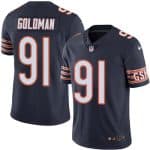 Bears #91 Eddie Goldman Navy Blue Stitched Limited Rush Nike Jersey