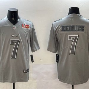 Philadelphia Eagles #7 Haason Reddick Gray 2025 Super Bowl LIX Patch Atmosphere Fashion Vapor Untouchable Limited Stitched Jersey