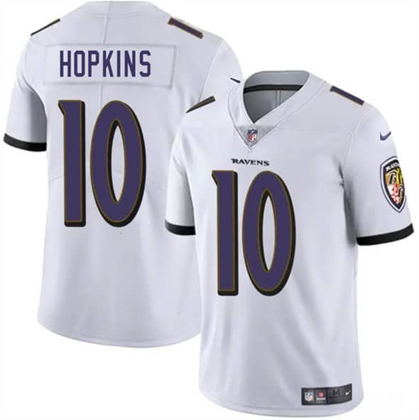 Baltimore Ravens #10 DeAndre Hopkins White Vapor Limited Jersey