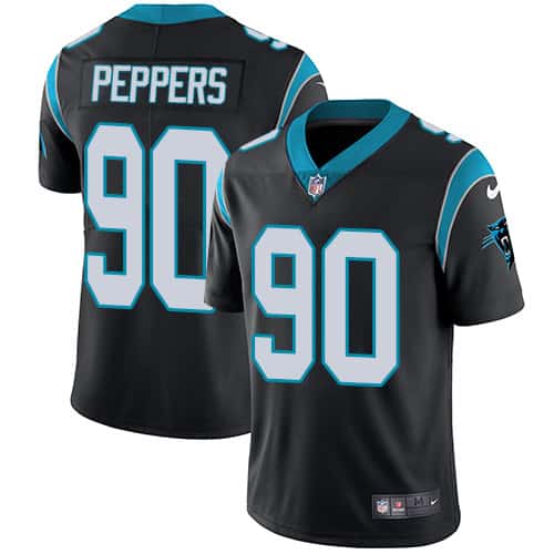 Carolina Panthers #90 Julius Peppers Black Vapor Untouchable Limited Stitched Jersey