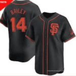 San Francisco Giants #14 Patrick Bailey Black 2024 Black AlternateLimited Stitched Jersey