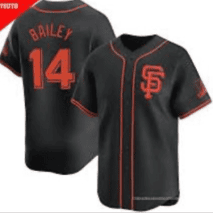 San Francisco Giants #14 Patrick Bailey Black 2024 Black AlternateLimited Stitched Jersey