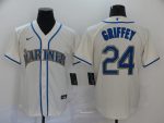 Seattle Mariners #24 Ken Griffey White Cool Base Stitched Jersey