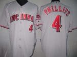 Reds #4 Brandon Phillips Grey Cool Base Stitched Jersey