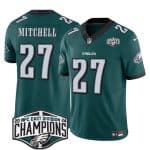Philadelphia Eagles #27 Quinyon Mitchell Green 2024 New NFC East Champions F.U.S.E. Vapor Untouchable Limited Stitched Jersey