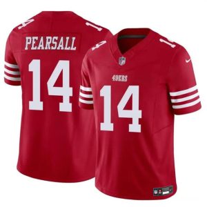 San Francisco 49ers #14 Ricky Pearsall Red 2024 Draft F.U.S.E. Vapor Untouchable Limited Stitched Jersey