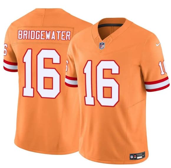 Tampa Bay Buccaneers #16 Teddy Bridgewater Orange F.U.S.E. Throwback Limited Football Stitched Jersey