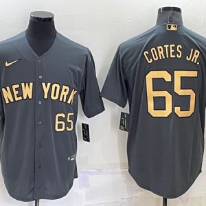 New York Yankees #65 Nestor Cortes Jr. Charcoal 2022 All-Star Cool Base Stitched Jersey