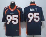Broncos #95 Derek Wolfe Navy Blue Alternate Stitched New Limited Nike Jersey