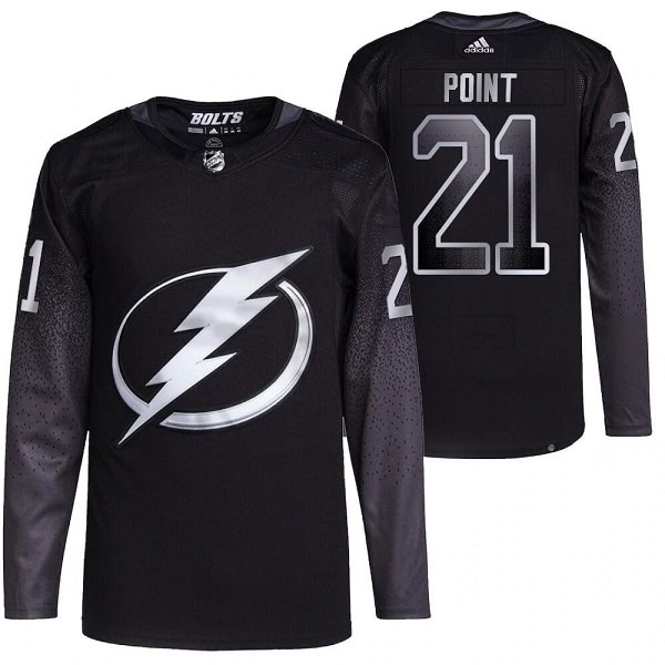 Tampa Bay Lightning #21 Brayden Point Black Stitched Jersey