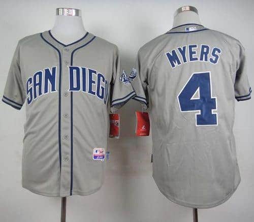 Padres #4 Wil Myers Grey Cool Base Stitched Jersey