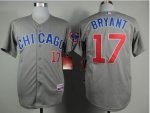 Cubs #17 Kris Bryant Grey Road Cool Base Stitched Jersey