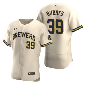 Milwaukee Brewers #39 Corbin Burnes Cream Flex Base Stitched Jersey