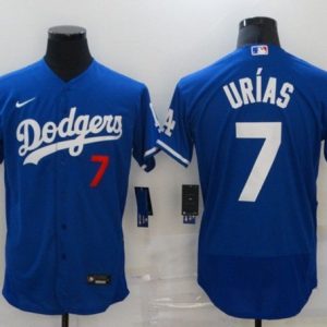 Los Angeles Dodgers #7 Julio Urias Blue Flex Base Sttiched Jersey